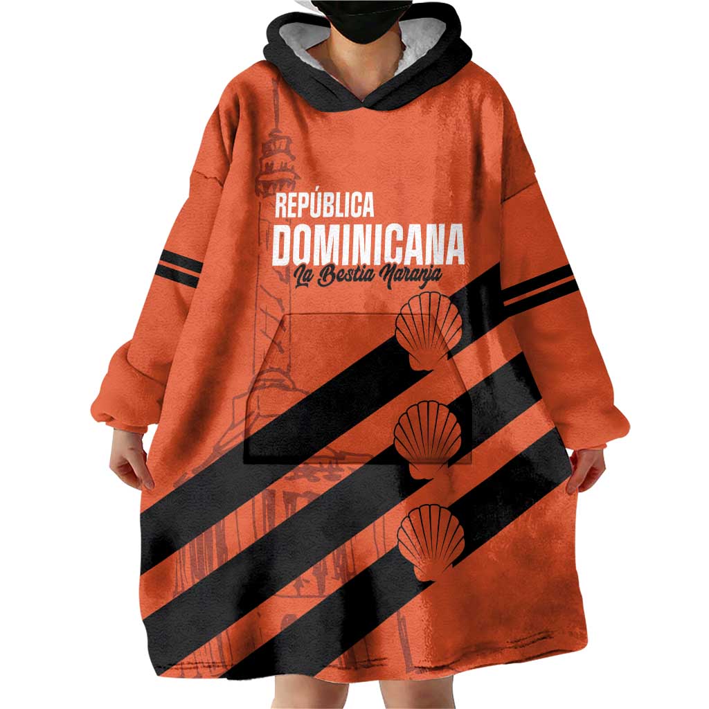 Cibao Dominican Republic Football Custom Wearable Blanket Hoodie Vamos La Bestia Naranja - Wonder Print Shop