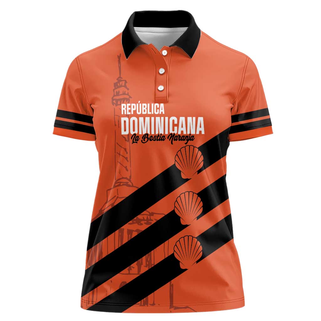 Cibao Dominican Republic Football Custom Women Polo Shirt Vamos La Bestia Naranja - Wonder Print Shop