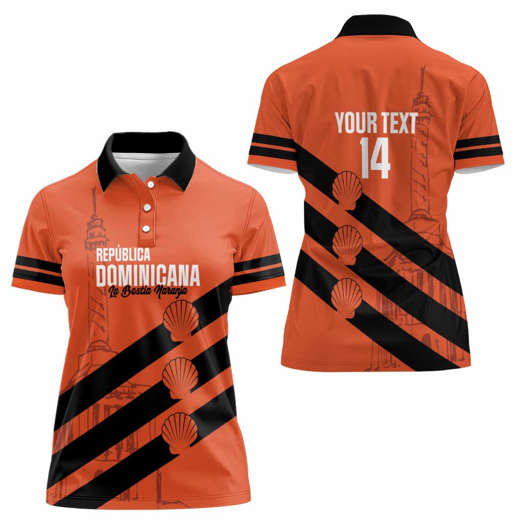 Cibao Dominican Republic Football Custom Women Polo Shirt Vamos La Bestia Naranja - Wonder Print Shop