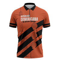 Cibao Dominican Republic Football Custom Zipper Polo Shirt Vamos La Bestia Naranja - Wonder Print Shop