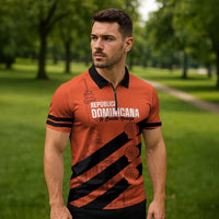 Cibao Dominican Republic Football Custom Zipper Polo Shirt Vamos La Bestia Naranja - Wonder Print Shop