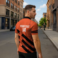 Cibao Dominican Republic Football Custom Zipper Polo Shirt Vamos La Bestia Naranja - Wonder Print Shop