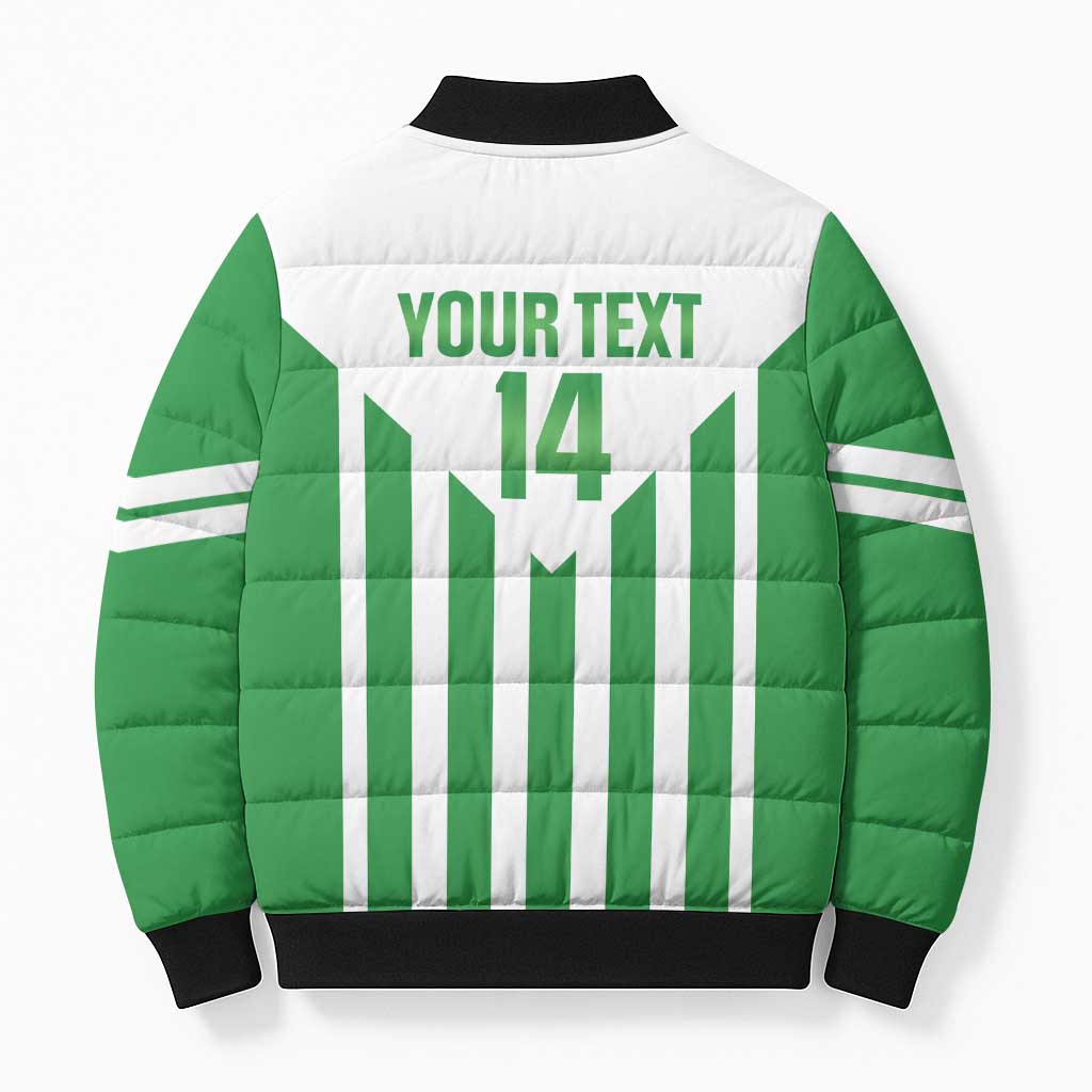 Weymouth Barbados Football Custom Bomber Puffer Jacket Come On Wales - Wonder Print Shop