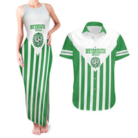 Weymouth Barbados Football Custom Couples Matching Tank Maxi Dress and Hawaiian Shirt Come On Wales - Wonder Print Shop