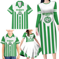 Weymouth Barbados Football Custom Family Matching Long Sleeve Bodycon Dress and Hawaiian Shirt Come On Wales - Wonder Print Shop