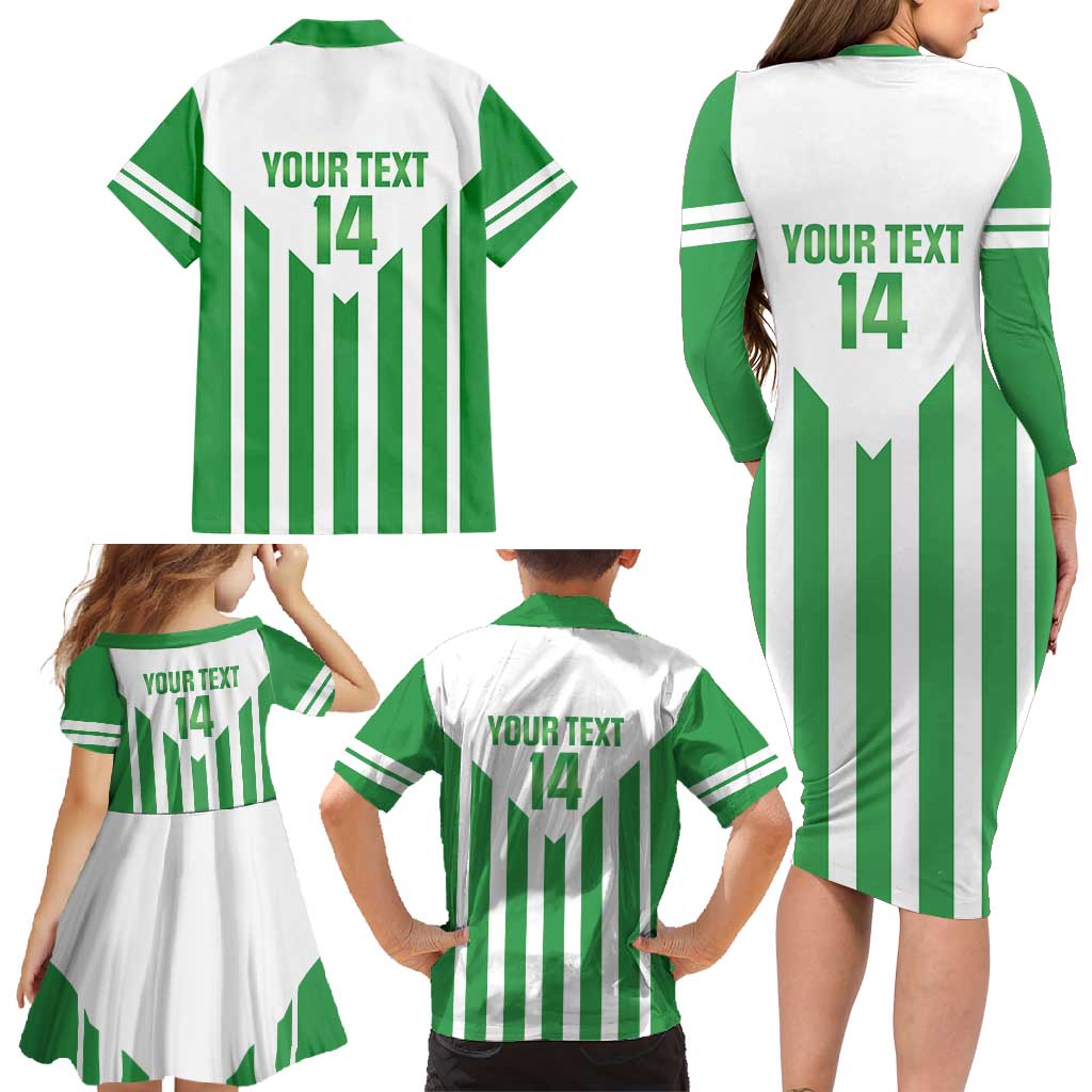 Weymouth Barbados Football Custom Family Matching Long Sleeve Bodycon Dress and Hawaiian Shirt Come On Wales - Wonder Print Shop