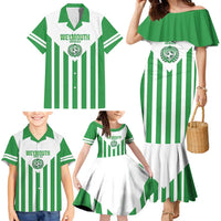 Weymouth Barbados Football Custom Family Matching Mermaid Dress and Hawaiian Shirt Come On Wales - Wonder Print Shop
