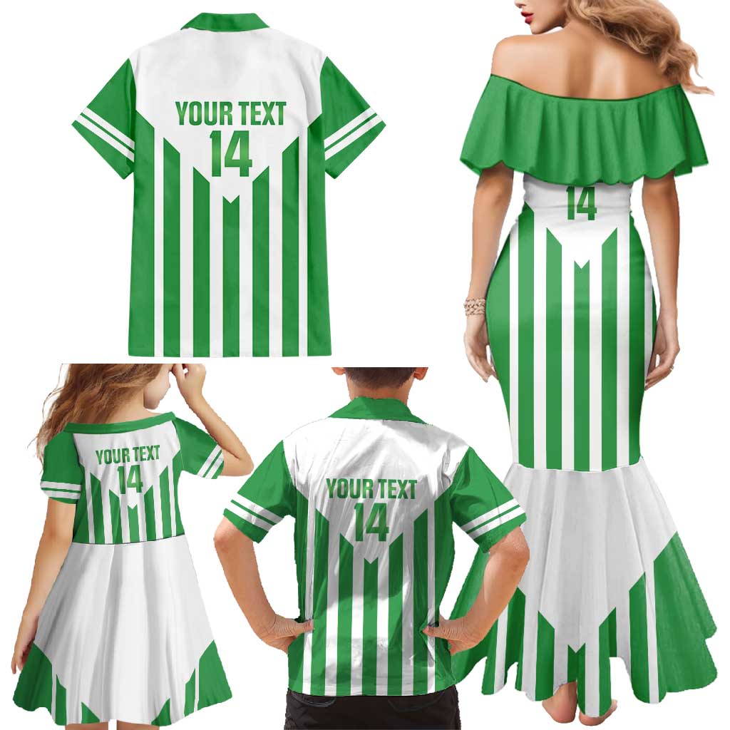 Weymouth Barbados Football Custom Family Matching Mermaid Dress and Hawaiian Shirt Come On Wales - Wonder Print Shop