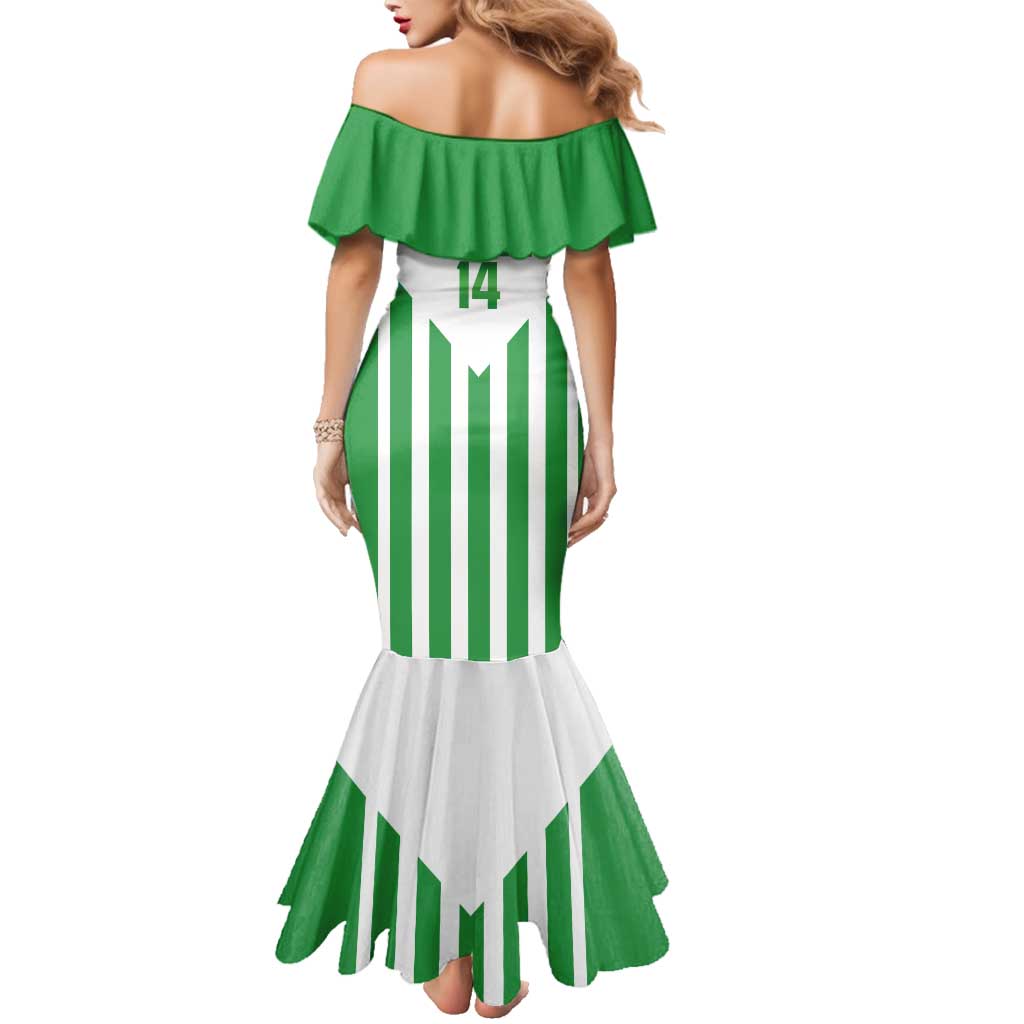 Weymouth Barbados Football Custom Family Matching Mermaid Dress and Hawaiian Shirt Come On Wales - Wonder Print Shop