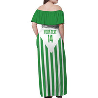 Weymouth Barbados Football Custom Family Matching Off Shoulder Maxi Dress and Hawaiian Shirt Come On Wales - Wonder Print Shop