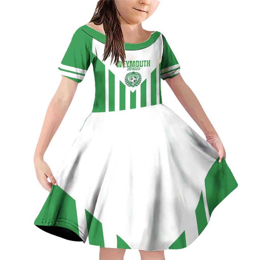 Weymouth Barbados Football Custom Family Matching Off Shoulder Short Dress and Hawaiian Shirt Come On Wales - Wonder Print Shop