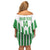 Weymouth Barbados Football Custom Family Matching Off Shoulder Short Dress and Hawaiian Shirt Come On Wales - Wonder Print Shop