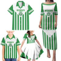 Weymouth Barbados Football Custom Family Matching Puletasi and Hawaiian Shirt Come On Wales - Wonder Print Shop