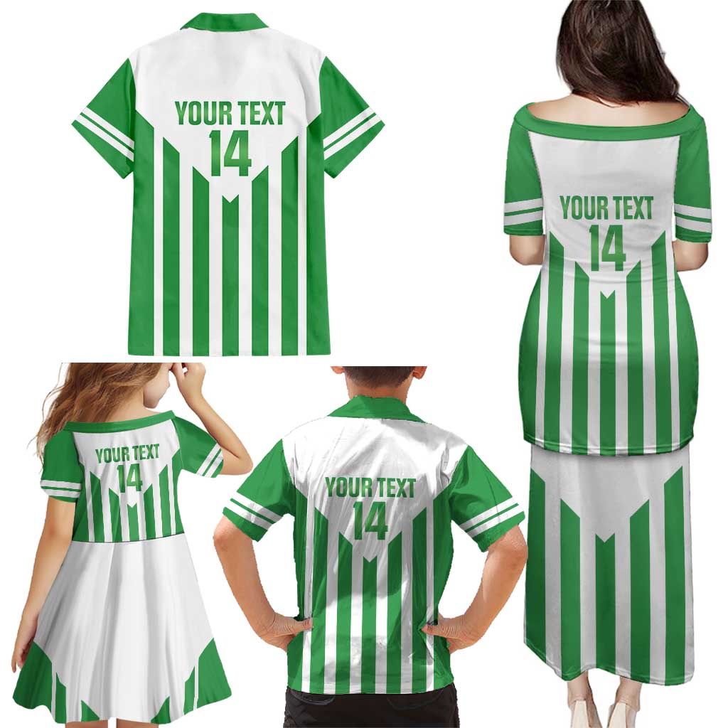 Weymouth Barbados Football Custom Family Matching Puletasi and Hawaiian Shirt Come On Wales - Wonder Print Shop