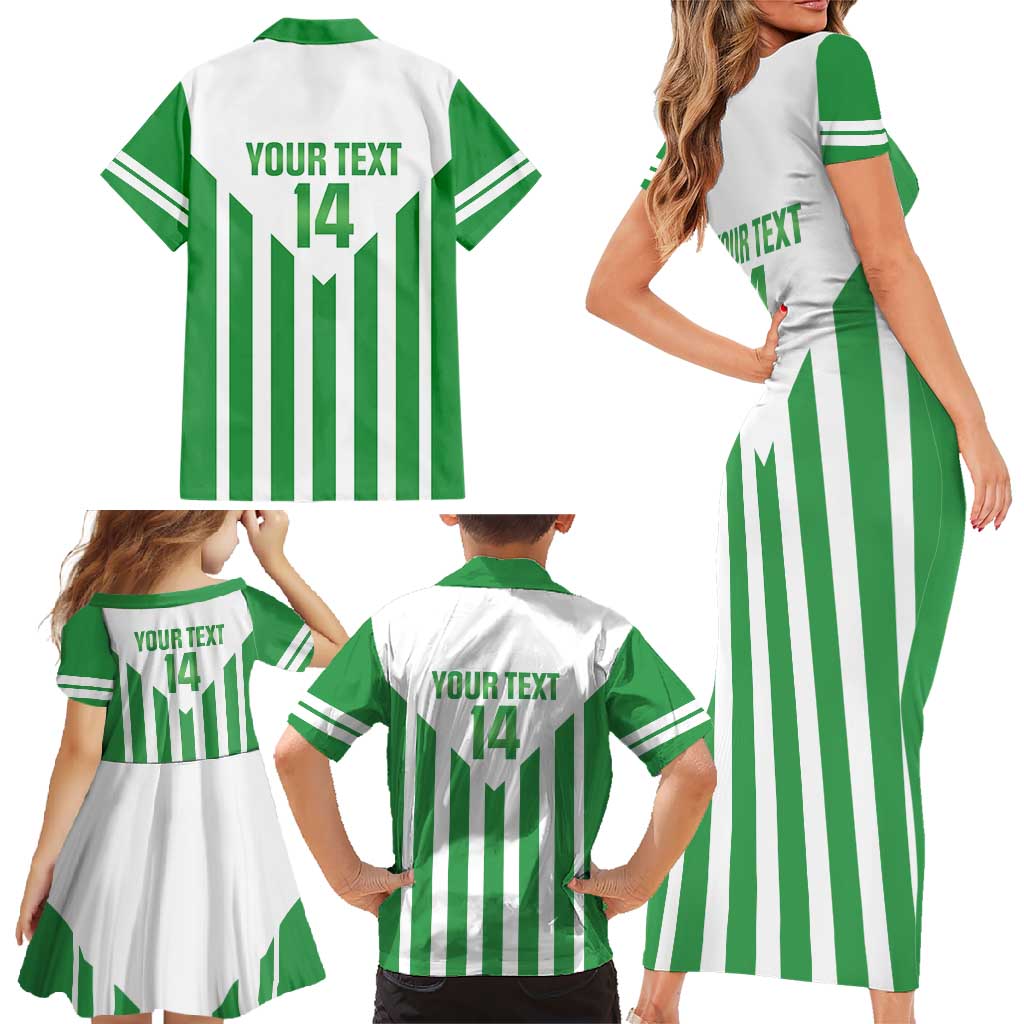 Weymouth Barbados Football Custom Family Matching Short Sleeve Bodycon Dress and Hawaiian Shirt Come On Wales - Wonder Print Shop