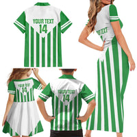 Weymouth Barbados Football Custom Family Matching Short Sleeve Bodycon Dress and Hawaiian Shirt Come On Wales - Wonder Print Shop