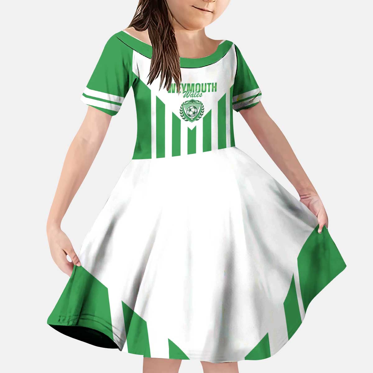Weymouth Barbados Football Custom Kid Short Sleeve Dress Come On Wales - Wonder Print Shop