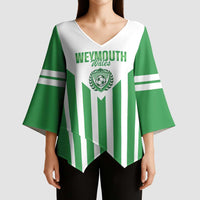 Weymouth Barbados Football Custom Kimono Sleeve Blouse Come On Wales - Wonder Print Shop