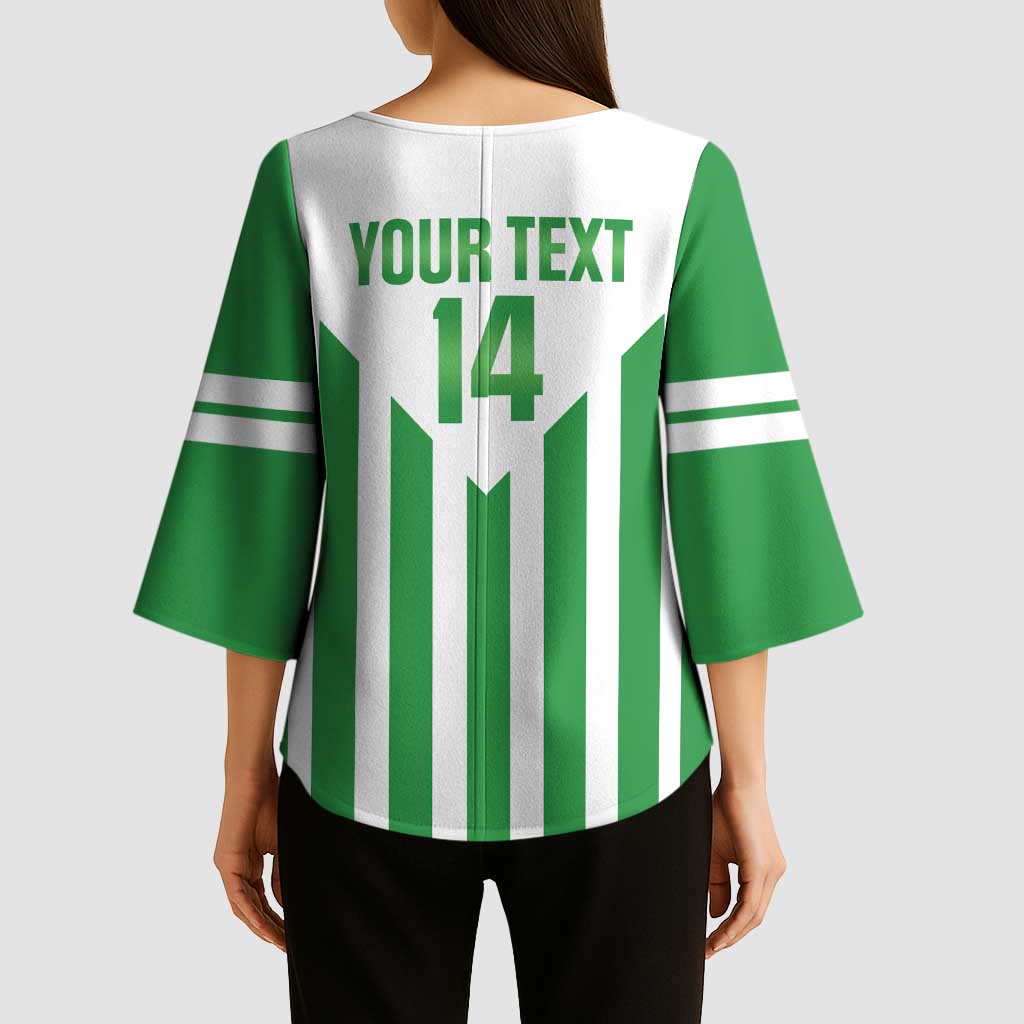 Weymouth Barbados Football Custom Kimono Sleeve Blouse Come On Wales - Wonder Print Shop