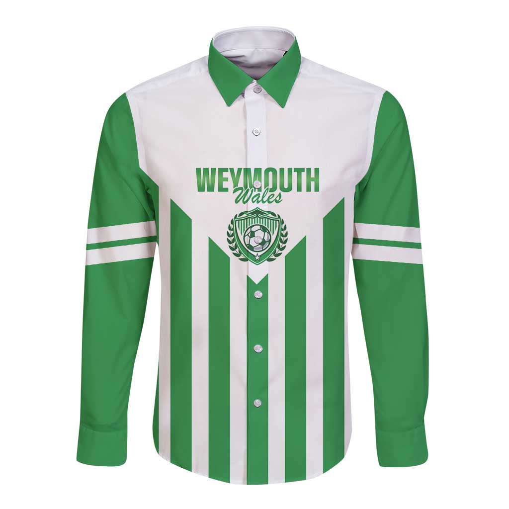 Weymouth Barbados Football Custom Long Sleeve Button Shirt Come On Wales - Wonder Print Shop