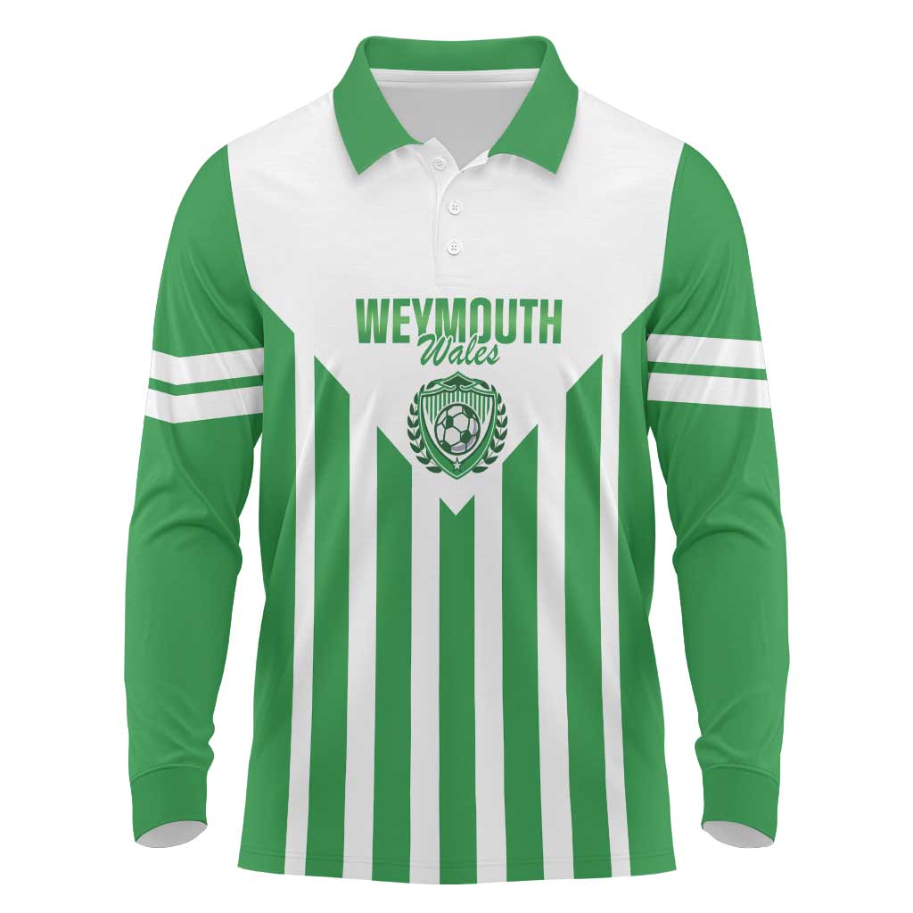 Weymouth Barbados Football Custom Long Sleeve Polo Shirt Come On Wales - Wonder Print Shop