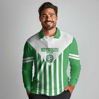 Weymouth Barbados Football Custom Long Sleeve Polo Shirt Come On Wales - Wonder Print Shop