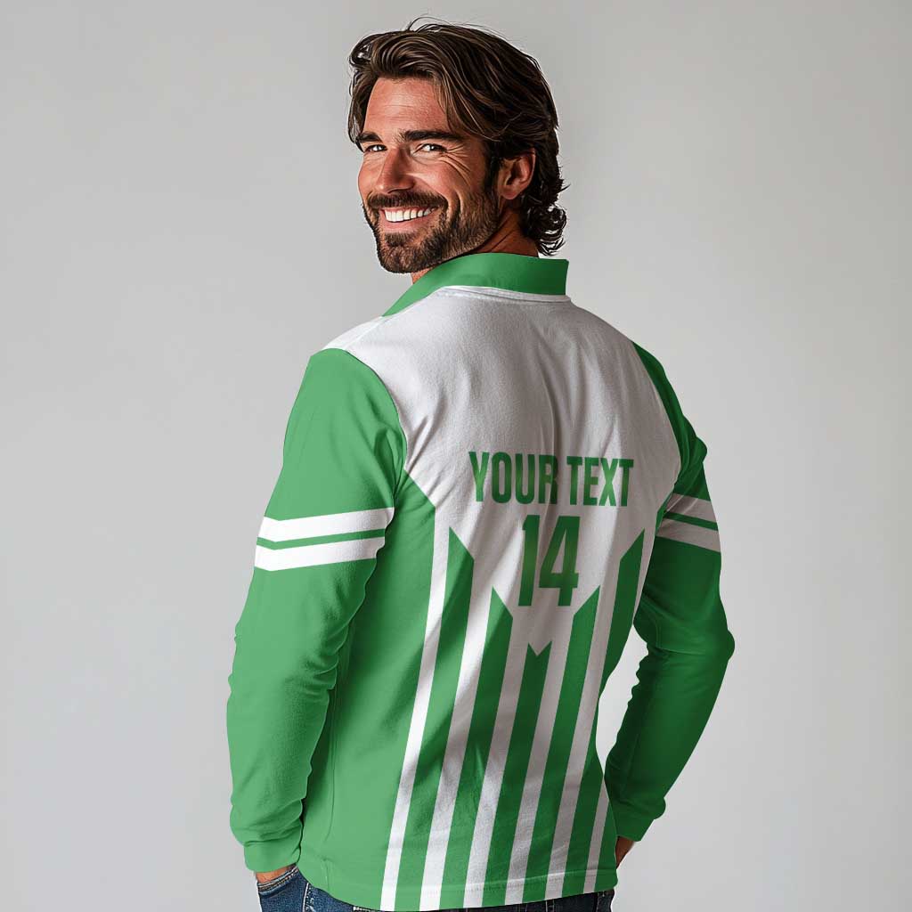 Weymouth Barbados Football Custom Long Sleeve Polo Shirt Come On Wales - Wonder Print Shop