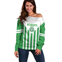 Weymouth Barbados Football Custom Off Shoulder Sweater Come On Wales - Wonder Print Shop