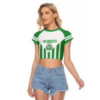 Weymouth Barbados Football Custom Raglan Cropped T Shirt Come On Wales - Wonder Print Shop