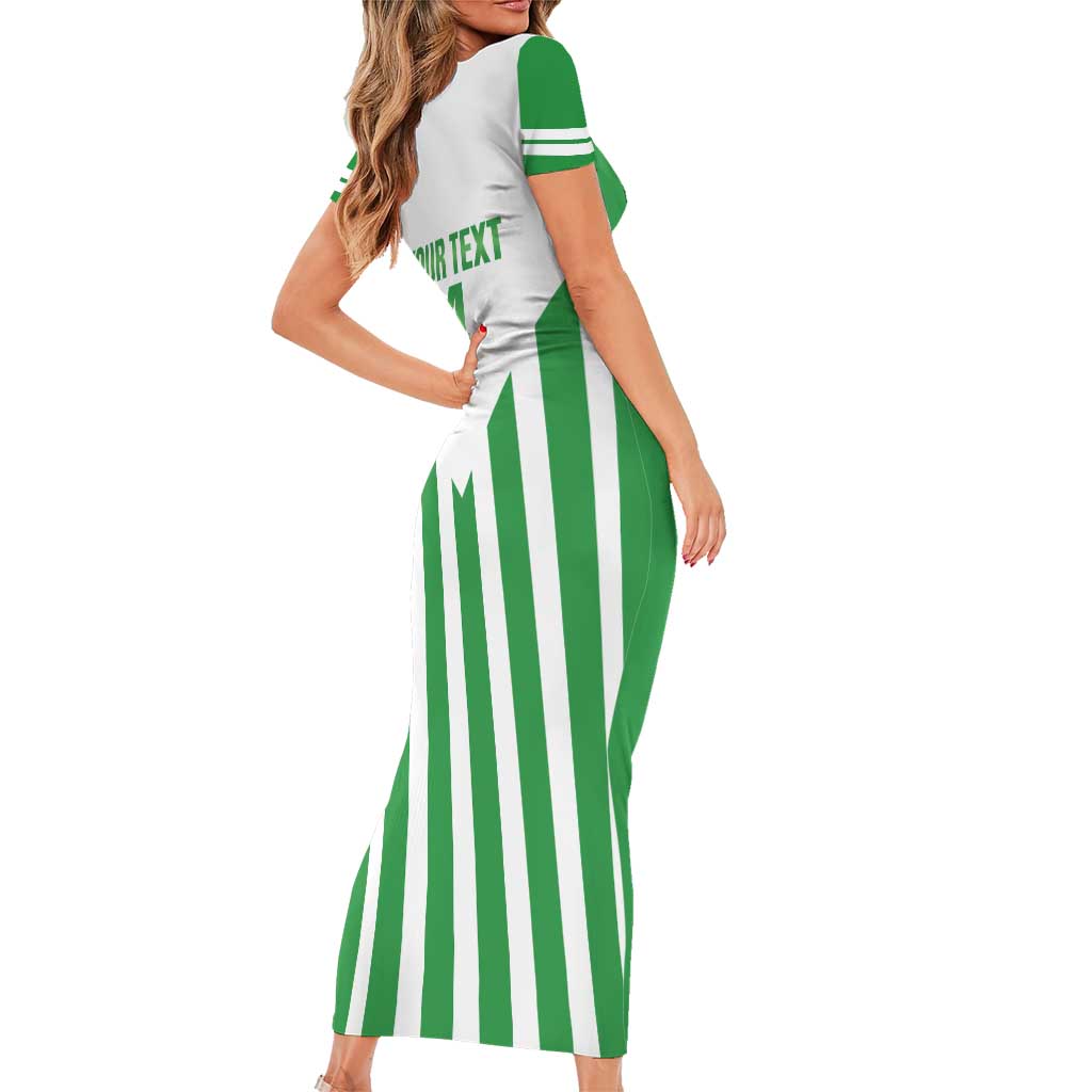 Weymouth Barbados Football Custom Short Sleeve Bodycon Dress Come On Wales - Wonder Print Shop