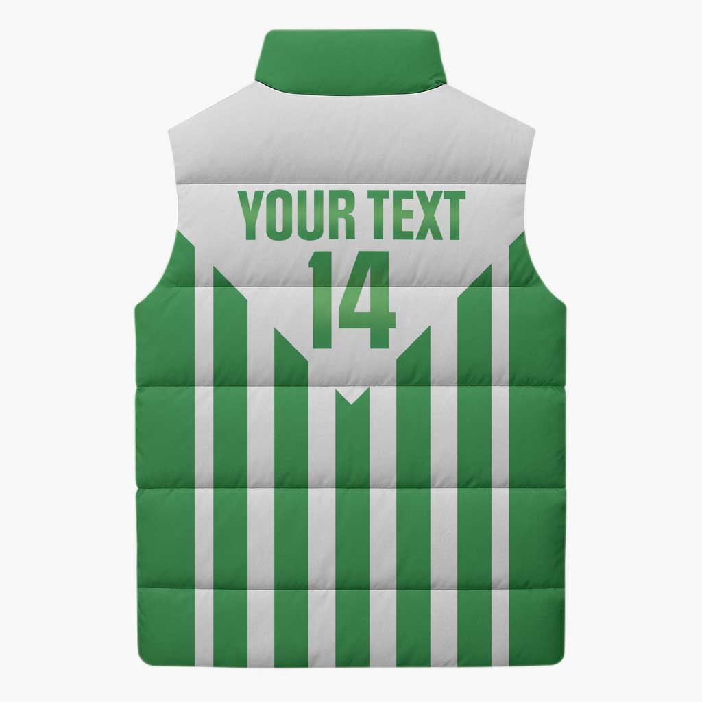 Weymouth Barbados Football Custom Sleeveless Puffer Jacket Come On Wales - Wonder Print Shop