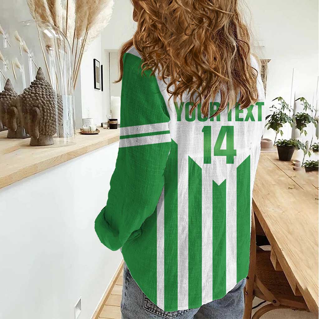 Weymouth Barbados Football Custom Women Casual Shirt Come On Wales - Wonder Print Shop