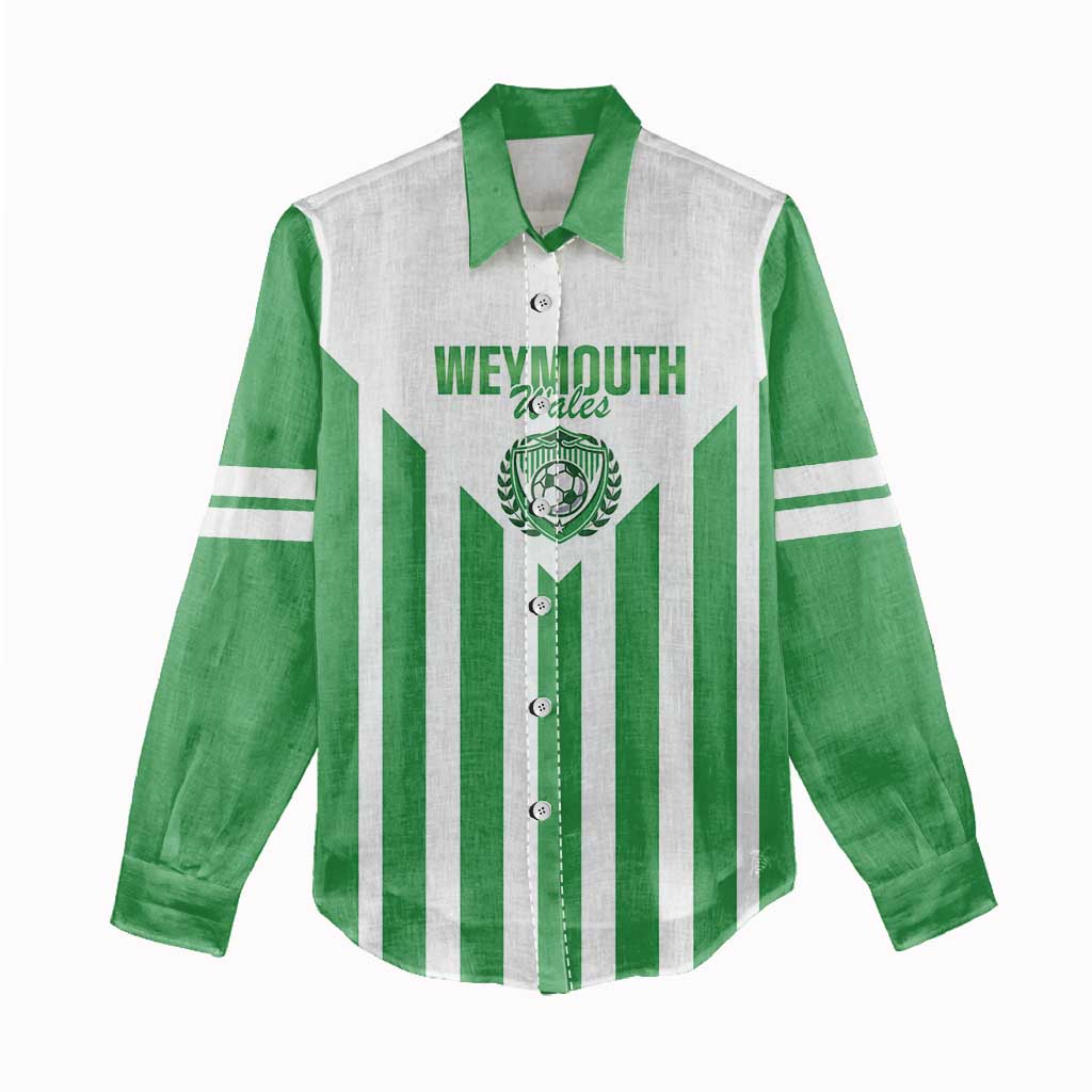 Weymouth Barbados Football Custom Women Casual Shirt Come On Wales - Wonder Print Shop