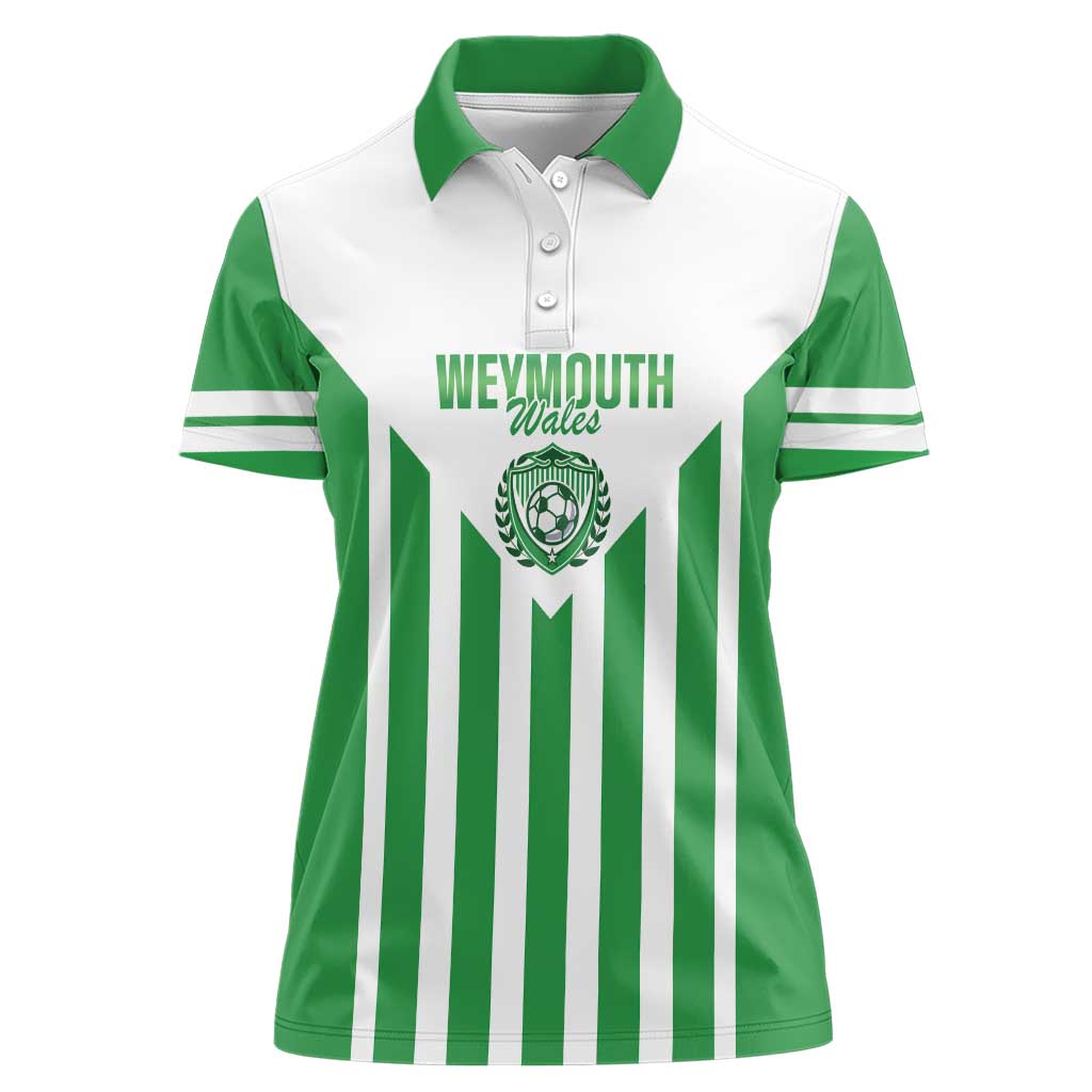 Weymouth Barbados Football Custom Women Polo Shirt Come On Wales - Wonder Print Shop
