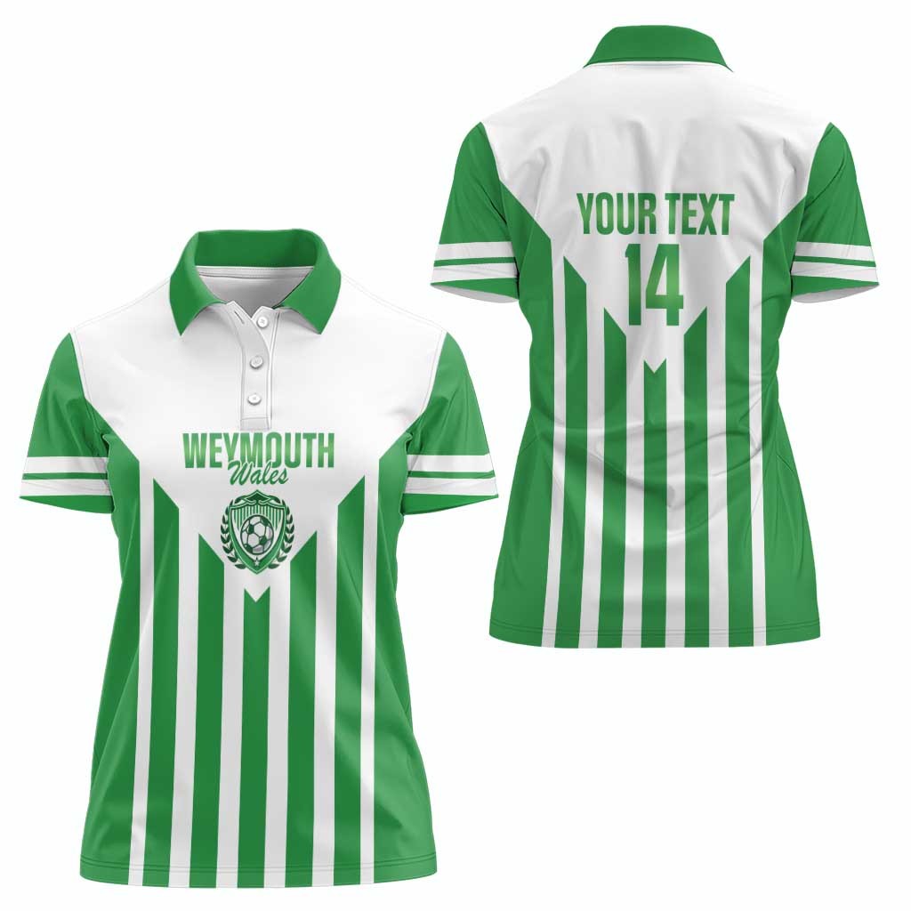 Weymouth Barbados Football Custom Women Polo Shirt Come On Wales - Wonder Print Shop
