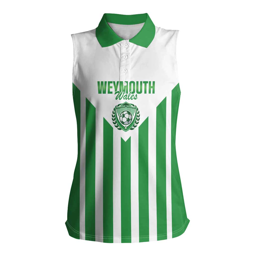 Weymouth Barbados Football Custom Women Sleeveless Polo Shirt Come On Wales - Wonder Print Shop