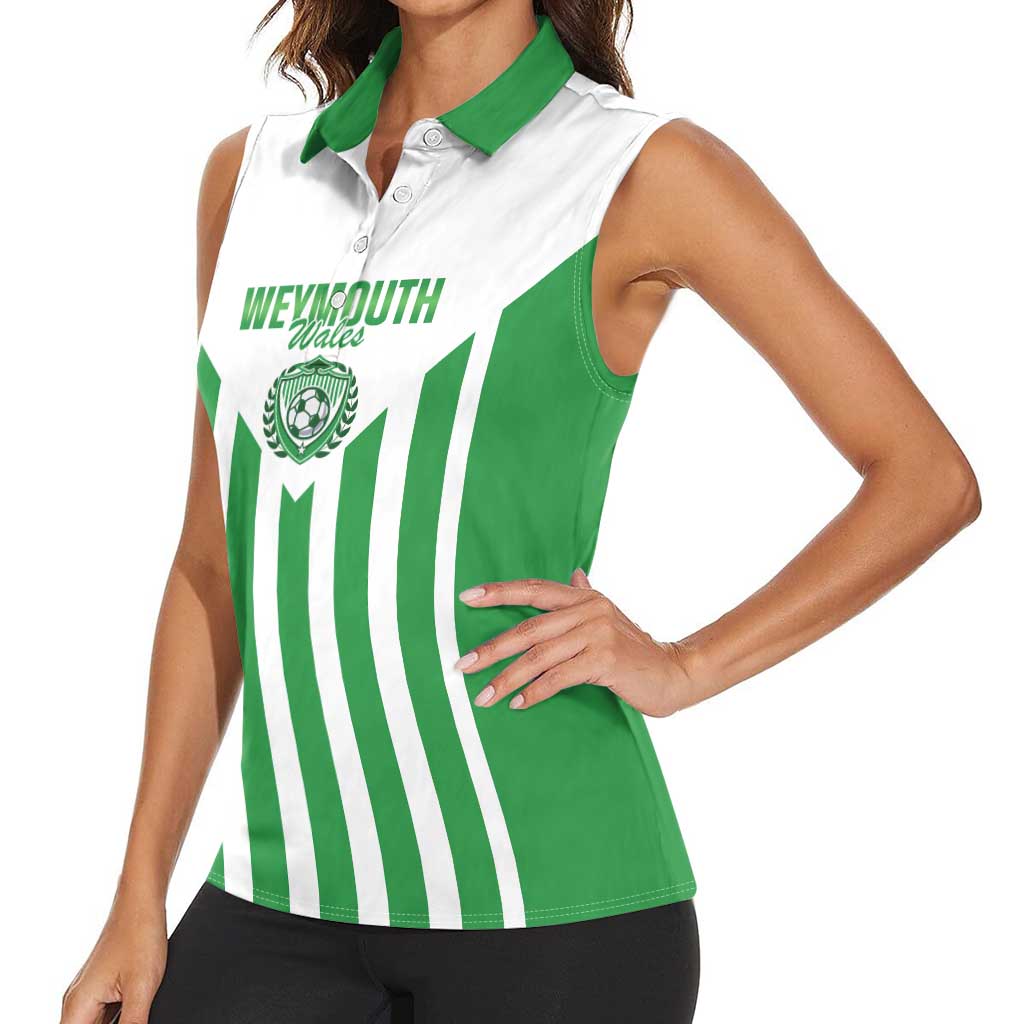 Weymouth Barbados Football Custom Women Sleeveless Polo Shirt Come On Wales - Wonder Print Shop