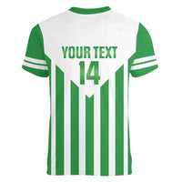 Weymouth Barbados Football Custom Women V-Neck T-Shirt Come On Wales - Wonder Print Shop