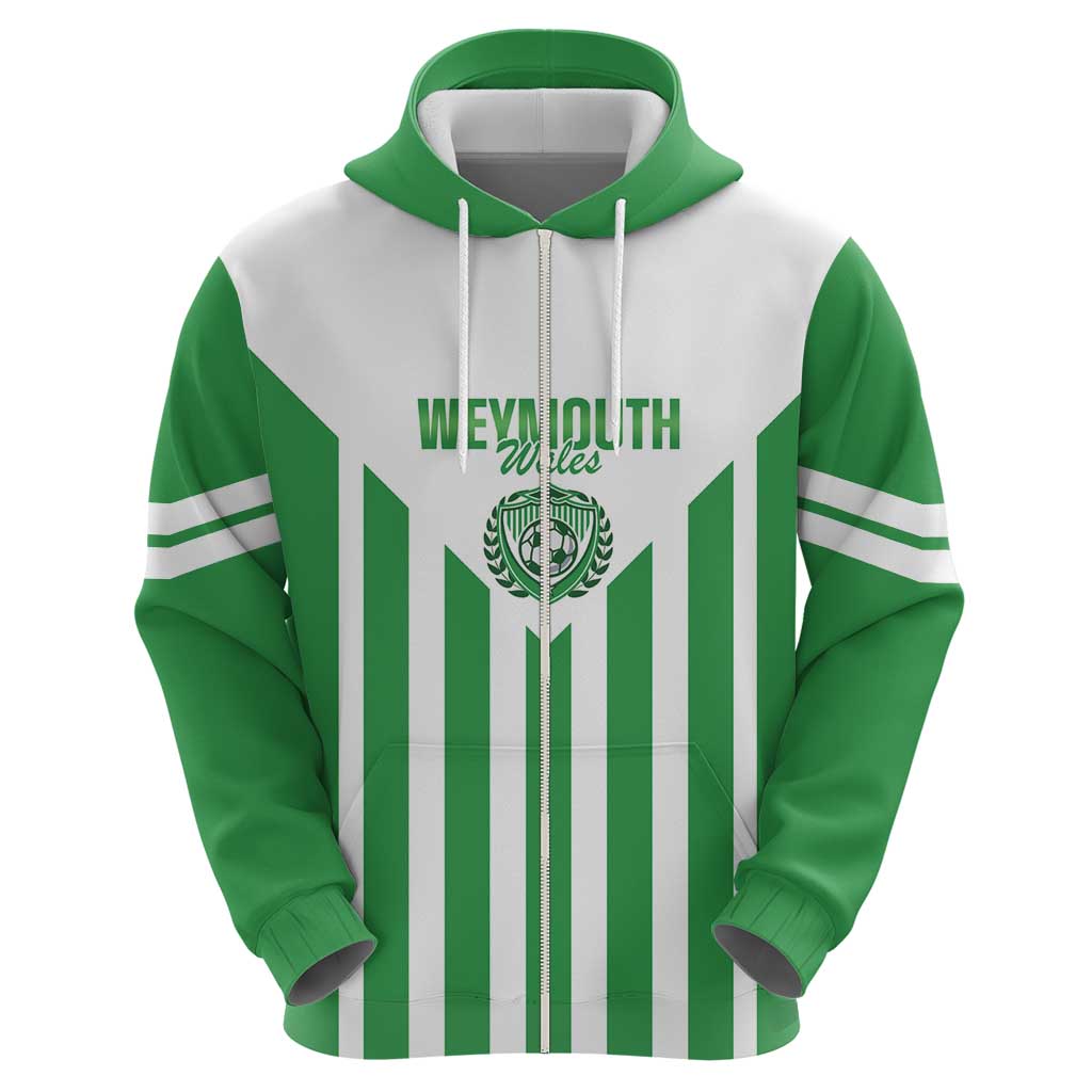 Weymouth Barbados Football Custom Zip Hoodie Come On Wales - Wonder Print Shop