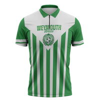 Weymouth Barbados Football Custom Zipper Polo Shirt Come On Wales - Wonder Print Shop