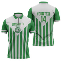 Weymouth Barbados Football Custom Zipper Polo Shirt Come On Wales - Wonder Print Shop