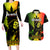 Jamaica Legend Bob Couples Matching Long Sleeve Bodycon Dress and Hawaiian Shirt The King Of Reggae - Wonder Print Shop