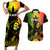 Jamaica Legend Bob Couples Matching Short Sleeve Bodycon Dress and Hawaiian Shirt The King Of Reggae - Wonder Print Shop