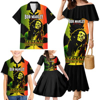 Jamaica Legend Bob Family Matching Mermaid Dress and Hawaiian Shirt The King Of Reggae - Wonder Print Shop