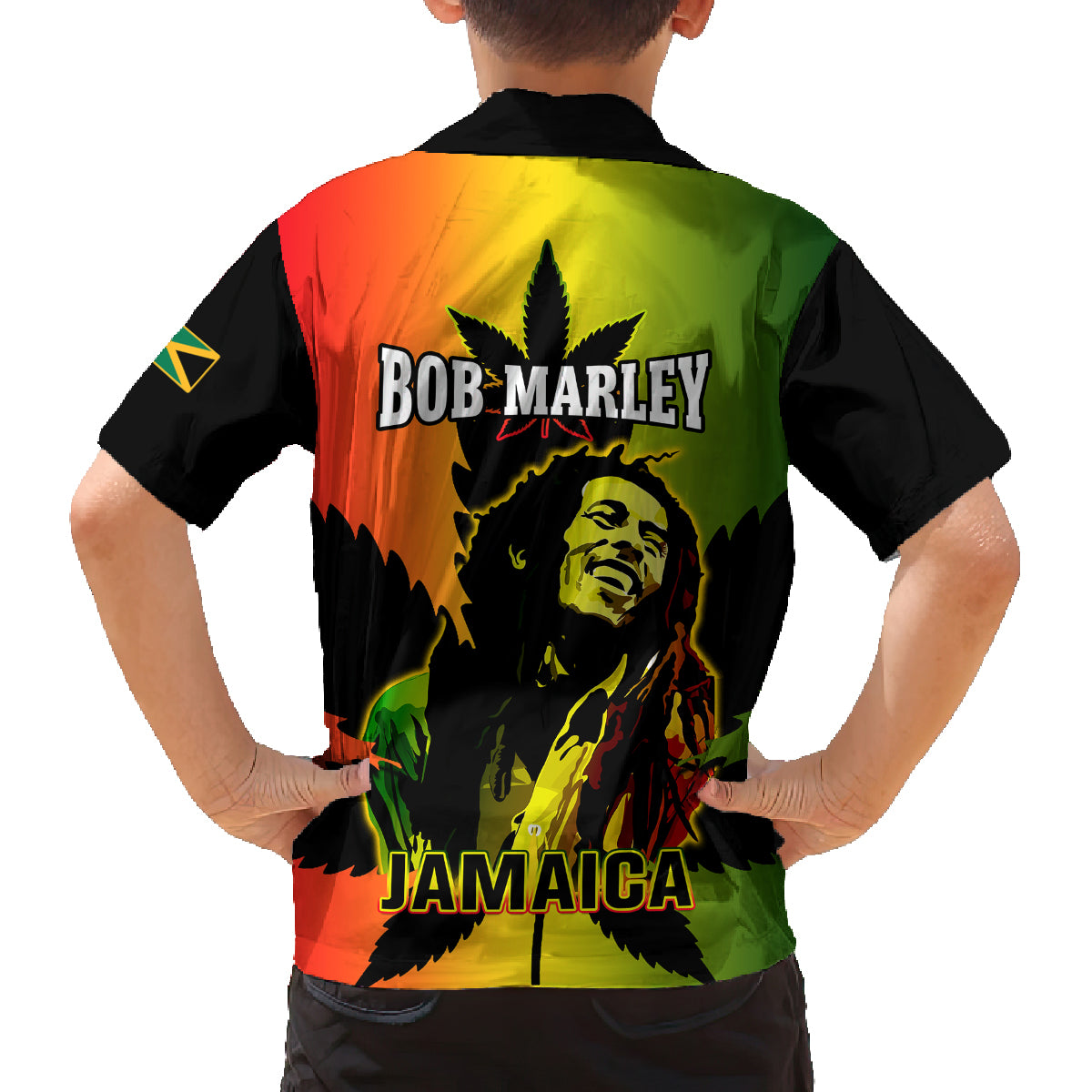 Jamaica Legend Bob Family Matching Off Shoulder Maxi Dress and Hawaiian Shirt The King Of Reggae - Wonder Print Shop