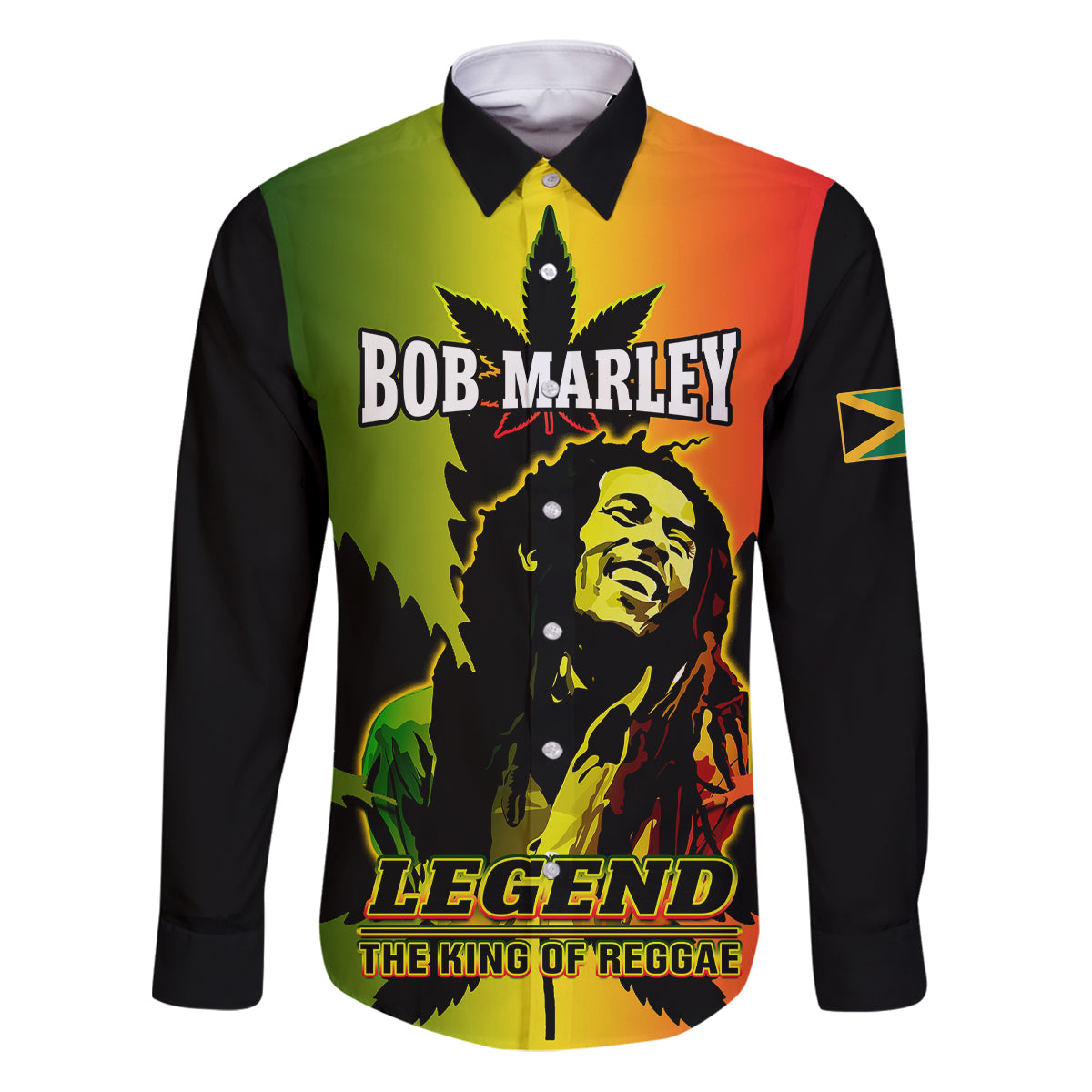 Jamaica Legend Bob Family Matching Puletasi Dress and Hawaiian Shirt The King Of Reggae - Wonder Print Shop