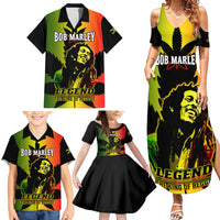 Jamaica Legend Bob Family Matching Summer Maxi Dress and Hawaiian Shirt The King Of Reggae - Wonder Print Shop