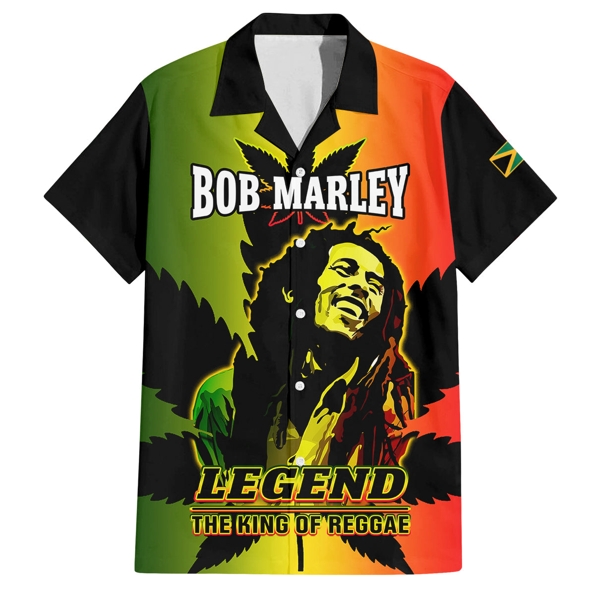 Jamaica Legend Bob Family Matching Summer Maxi Dress and Hawaiian Shirt The King Of Reggae - Wonder Print Shop