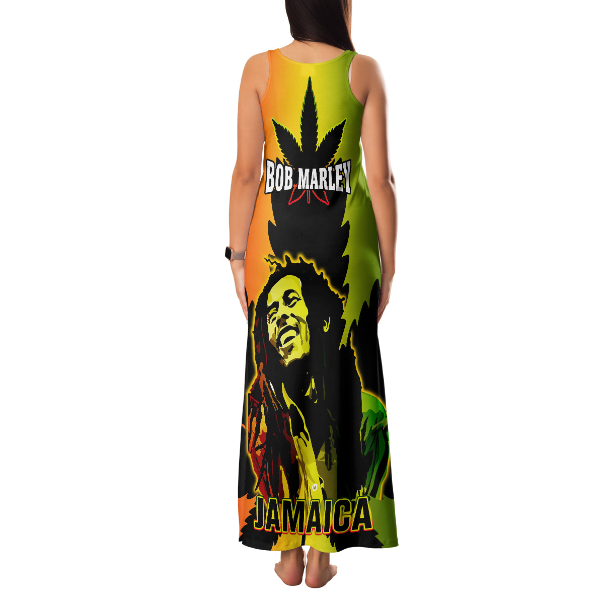 Jamaica Legend Bob Family Matching Tank Maxi Dress and Hawaiian Shirt The King Of Reggae - Wonder Print Shop