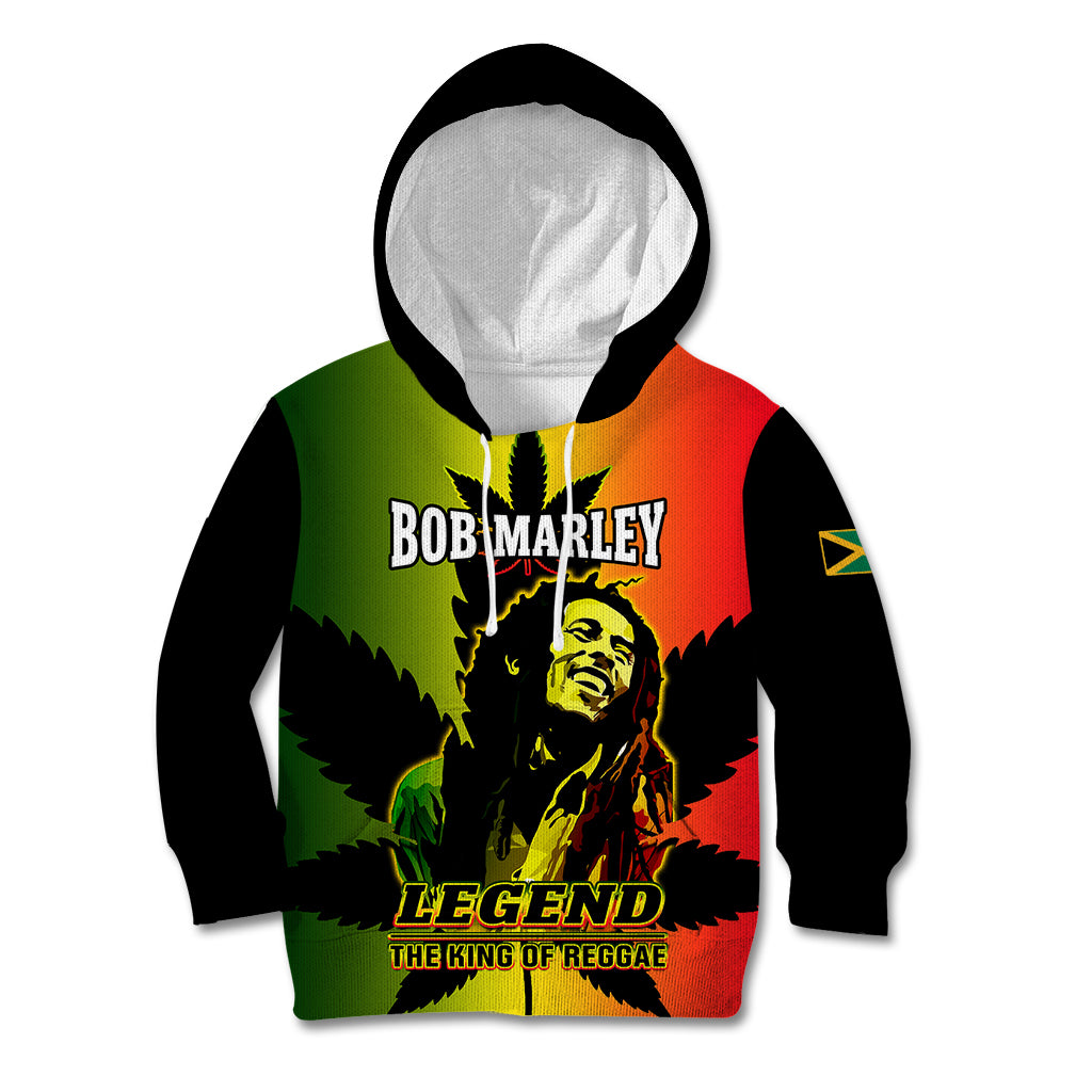 Jamaica Legend Bob Kid Hoodie The King Of Reggae - Wonder Print Shop